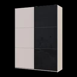 Шафа-купе Doros G-Caiser Кашемір/Чорний 1 ДСП/1 скло 3 частини 180х60х240 (42005323)
