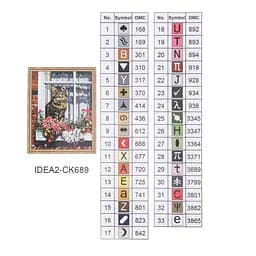 Набір з алмазною мозаїкою "Котик у вікні" 40*50 см, IDEA2-CK689, ТМ "99IDEAS" - мініатюра 8