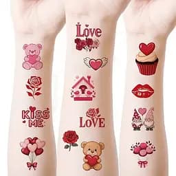 Набір тимчасових тату Любов № 1 Love-tattoo-mini-set-1-10, 12 х 7 см 10 шт - мініатюра 3