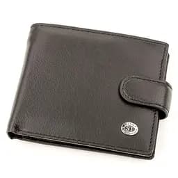 Шкіряний чоловічий купюрник ST Leather 18308 (ST104) чорний