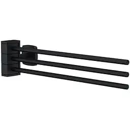 Потрійна вішалка-вертушка для рушників AM.PM Gem black A9032722 Чорний матовий