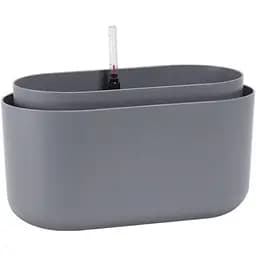 Вазон с системой автополива Plastia Tolita, 3,2 л, серый (1909773020R)