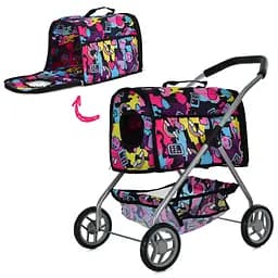 Коляска для перевезення тварин, довжина 60 см, висота ручки 60 см, кошик, 4 колеса