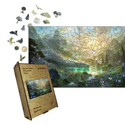 Дерев'яний фігурний пазл Райська Долина, А1, Картонна коробка 500+ елементів