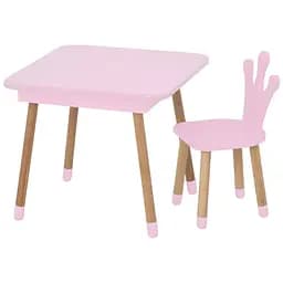 Дитячий столик Bambi Корона 09-025R-BOX для творчості зі стільчиком 60х60 см