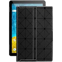 Чохол StatusCASE з екошкіри для планшету Umax VisionBook 10A LTE Чорний ромб