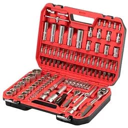 Набор ручного инструмента автомобильного Intertool ET-9108 1/4" x 1/2" в наборе 110 предметов RED