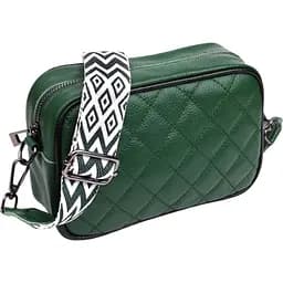 Сумка Vintage 22857 з натуральної шкіри 21х14х8 см Зелена