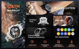 Mibro Смарт-часи GS Explorer 48мм, 1.32", 466x466, AMOLED, BT 5.3, Dual-band GPS, 10 ATM, пісочно-білий - мініатюра 2