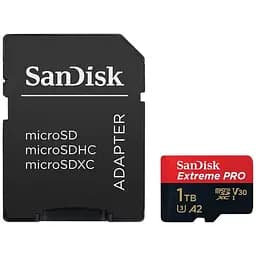 Карта памяти SanDisk microSDXC 1TB Extreme Pro UHS-I U3 + SD Adapter (SDSQXCD-1T00-GN6MA) [80275]