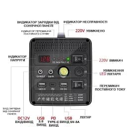 Зарядна станція Yachu 12.8V/24Ah/400W Повербанк із розеткою 220В | Інвертор акумуляторний - мініатюра 4