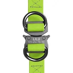 Шлея для собак Waudog Waterproof водостійка з QR паспортом, металічна пряжка-фастекс, салатовий - мініатюра 3