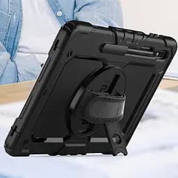 Чохол Rugged 3 Layers броньований протиударний з захистом Samsung Galaxy Tab S9/S9 FE Чорний - мініатюра 6