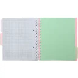 Зошит на пружині Buromax Pastel В5 (170x205) 120 аркушів 3 розділювачі рожевий (BM.24355912-10) - мініатюра 5