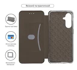 Чехол-книжка для Samsung Galaxy A26 5G, G-Case, черный, кожаный чехол-книжка из экокожи (PU) и TPU, с магнитом, с подставкой и вместительным кардхолдером, противоударный, защита всего корпуса, ArmorStandart (ARM82177) - мініатюра 3