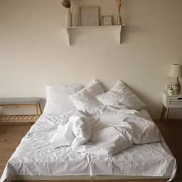 Комплект постільної білизни двуспальний 180 x 220 см SARRA Кретон White sun Білий