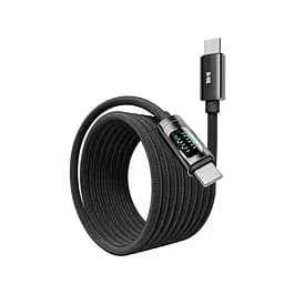 Кабель з дисплеєм Yoki Type-C to Type-C 100 W 2 метри