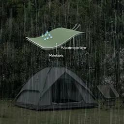 Намет чотиримісний автоматичний Naturehike (NH21ZP008), Темно-зелений - мініатюра 7