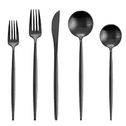 Набор столовых приборов Black из нержавеющей стали 18/10 на 5 предметов.