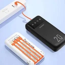Батарея універсальна Dudao K6Pro+ 20000mAh 10W with USB-C/Lightning/MicroUSB/USB-A cables (6977196682409) - мініатюра 3