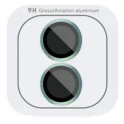 Защитное стекло Epik Metal Classic на камеру в упаковке для Apple iPhone 16, 6.1/16 Plus 6.7 Бирюзовый/Azure