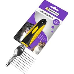 Колтунорез для собак и кошек Bronzedog с длинными прямыми зубьями 16х7 см