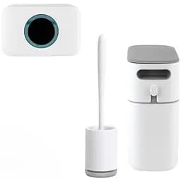 Набор аксессуаров для ванной комнаты МВМ My Home MVM-26 белый с серым (MVM-MH-26 WHITE/GRAY)