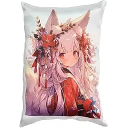 Подушка Кицунэ с нанесением сублимации Strateg 60671 Черный