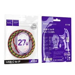 Кабель Hoco Type-C Lightning Meridian PD Charging Data Cable X116 1 м 27W - мініатюра 2