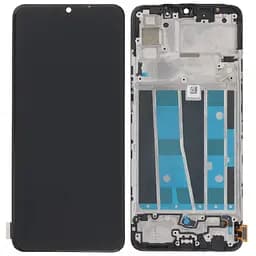 Дисплей Oppo A91 чорний, Amoled, оригінал PRC, з рамкою