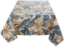 Скатертина Lefard Home Textile Versalles Flor Oceano 140х140 см водовідштовхувальна (715-307) - мініатюра 3