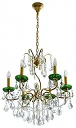 Люстра свеча Brille подвесная хрустальная E14 60W G (BCL-055S/6)