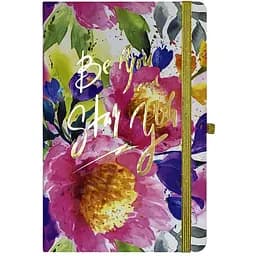 Книга записна Buromax Piante в клітинку 207х136 мм на резинці рожева 96 аркушів (BM.255109-10)