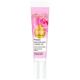 Крем-ліфтинг за шкірою навколо очей та губ Bielenda Royal Rose Elixir проти зморщок 15 мл - мініатюра 3
