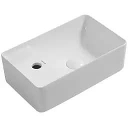 Умивальник підвісний Mixxus Premium Quadro-1201-R 430x265x135 мм з отвором під змішувач та перелив MP6504, Білий