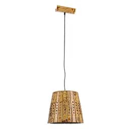 Люстра підвісна Brille дерев'яна для кухні E27 60W BR (BKL-288S/1)