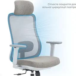 Офісне крісло OfficePro Wave OC599-G-G-G Gray [148649] - мініатюра 7