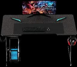 Геймерський комп'ютерний стіл GT Racer T-1213, 120x60x73  Black (T-1213 (120x60x73) Black) - мініатюра 3