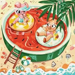 Картина по номерам Brushme Здравствуй, лето! © artdi.ua 40x40 см