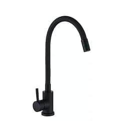 Змішувач для кухні Wezer з гнучким виливом EKO4E-01-BLACK