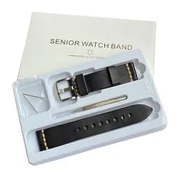 Шкіряний ремінець Primolux C052B Steel buckle для годинника Samsung Galaxy Watch 3 45 мм (SM-R840) Black - мініатюра 7