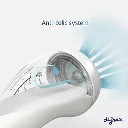 Скляна антиколікова пляшечка Difrax S-bottle Natural Blue з силіконовою соскою 250 мл (736FE Blue) - мініатюра 3