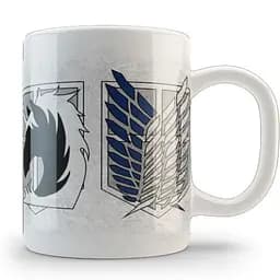 Кухоль GeekLand Атака Титанів Attack on Titan Герби AT.02.026 330 мл білий