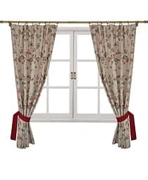 Комплект штор Прованс Глория Цветы, 170х136 см, красный с зелёным (14614)