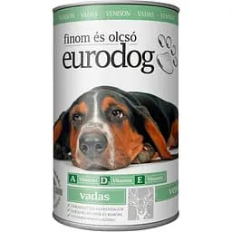 Вологий корм EuroDog Venison для собак шматочки в желе з олениною 415 г