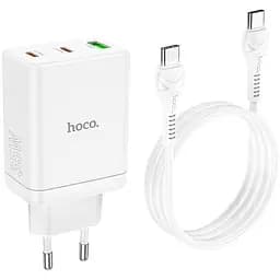 МЗП Hoco N33 Start PD35W (1USB-A/2C) + кабель Type-C to Type-C White - мініатюра 2