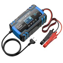 Автомобільний зарядний пристрій Foxsur FBC122408D 12V 8A / 24V 4A Автоматичний імпульсний з функцією відновлення Blue (19434) - мініатюра 3