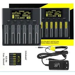 Універсальний зарядний пристрій LiitoKala Lii-S6 EU на 6 каналів