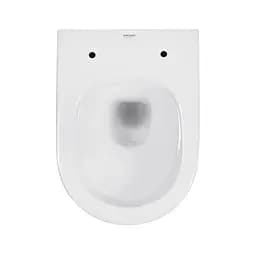 Унітаз підвісний Kroner Harz WHI493736 RIMLESS безобідковий з сидінням Slim Duroplast / Soft-close / Quick relase (KH493736WHIR), Білий - мініатюра 8