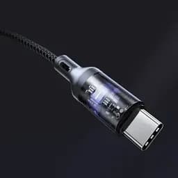 Кабель Remax Jack 3.5 AUX - USB C Sury 15 см чорний - мініатюра 4
